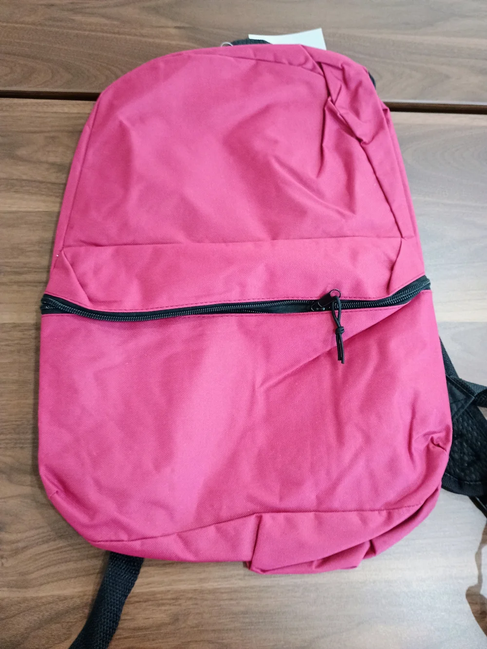 Classic Solid Burgundy Backpack - Picture 1 of 4